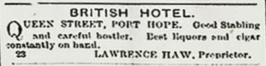Port Hope Times: 05 Jan 1882