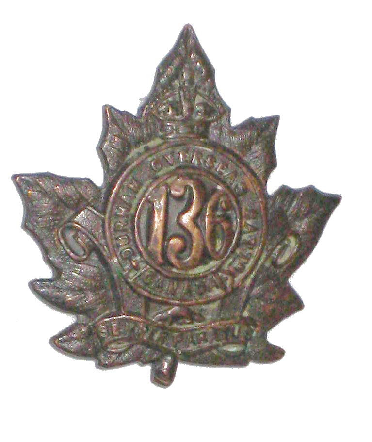 136th Battalion badge