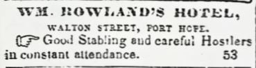 Port Hope Watchman: 15 Aug 1851