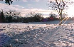 Looking west across the old cemetery (Winter 2001-'02)